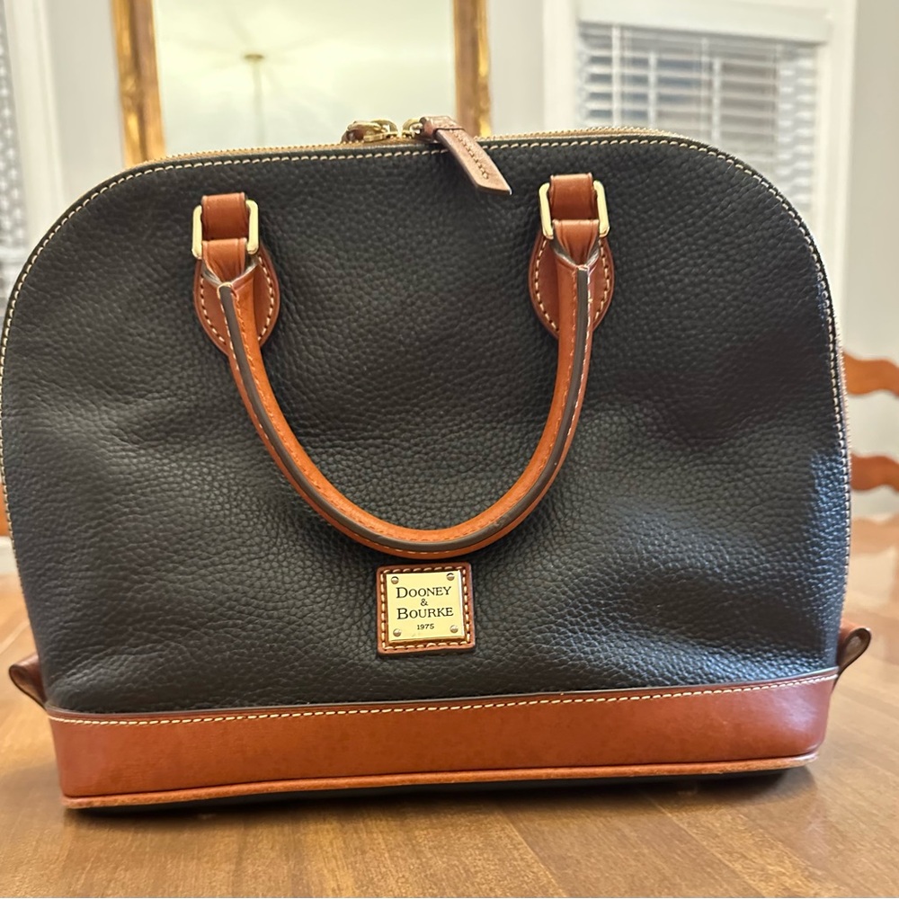 Dooney & Bourke Black and Brown Handbag